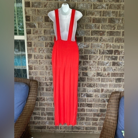 Superdown Erika Deep V Jersey Maxi in Red Size Medium New Never Worn - Picture 5 of 12